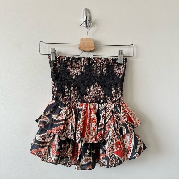 Isabel Marant Etoile-Spring/Summer Ruffle Mini Skirt paisley print (Size:34) - Picture 2 of 9